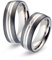 Titanfactory Titan Trauringe 52474 mit Carbon 1 Brill. ges. 0.03 ct. w/si