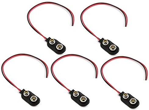 Conector de Pila 9V con Cable (5 Unidades)