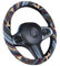 Xihaoer Ethnischen Stil Grob Flachs Tuch Automotive Lenkradbezug Anti Slip und Schweißabsorption für Frauen Boho (Braun)