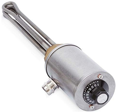Schultze Einschraubheizkörper G11/2 EHK G112A005 6.0kW, Regler, IP54 Elektro-Heizflansch für Warmwasserspeicher 4010202606043