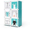 Vicco Kinderregal Andy, Blau, 74 x 110 cm 6 Fächer (Katze)