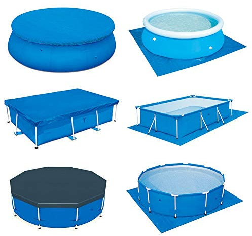 Poolabdeckung Rund, Poolabdeckung Winter, Pool Runde Abdeckung Winter, Pool Sicherheitsabdeckung Rund, Wasserdichtes und Staubdichtes PE-Tuch(210CM)