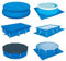 Poolabdeckung Rund, Poolabdeckung Winter, Pool Runde Abdeckung Winter, Pool Sicherheitsabdeckung Rund, Wasserdichtes und Staubdichtes PE-Tuch(210CM)