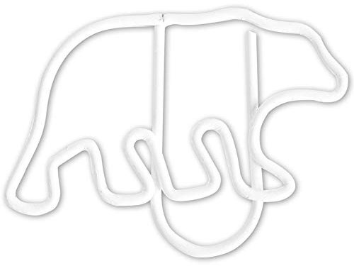 KUIDAMOS Büroklammer in Cartoon-Form, 12 Stück, Eisbären-Design, Metall, Weiß
