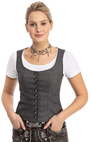 OS Trachten Damen Mieder 453000-3924 grau, 46