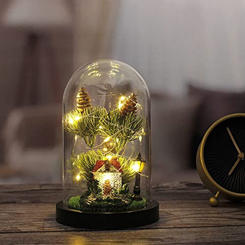 BEFA Glasglocke I Natürliches Leben I Haus mit Bäumen I Deko Haus I Weihnachten I Geschenk I Valentinstag I Muttertag
