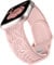 Mastten Armband mit Rosenblumengravur Kompatibel mit Apple Watch Armband 42mm 44mm 45mm 46mm 49mm, Weiches Silikon Rosen Blumenmuster Armband für iWatch Series 10 9 SE 8 7 6 5 4 3 2 1, Rosa