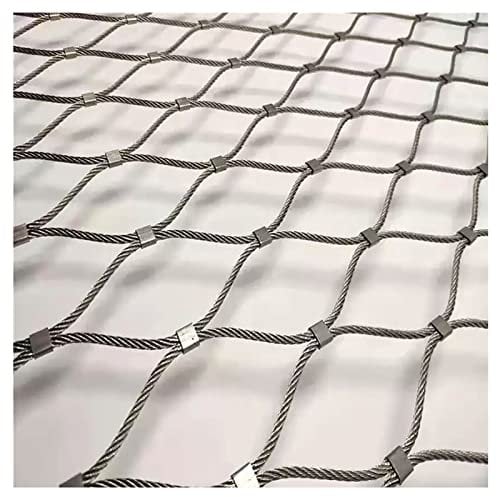 DTVEW 304 Edelstahl-Seilnetz, Multifunktionales Metallgeflecht, Maschendrahtzaun, Gartenzaun, Horizont Geflügelnetz Easy, Beweglicher Begrenzungszaun Ohne Strom(0.8x8m)