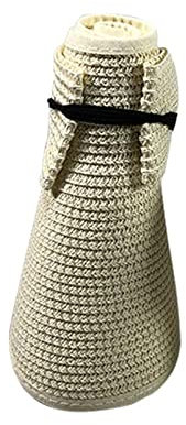 MCHDMI Sombrero Paja, Sombreros de Sol Plegables for Mujer, Sombrero de Punto de Verano, Sombrero de Paja, Sombrero con Visera, Sombreros de Playa de ala Ancha y Grande, Gorras de protección de Playa