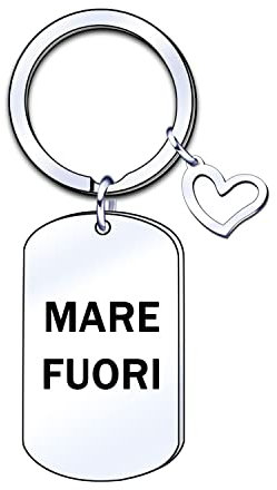 LUODAN Portachiavi Personalizzato Serie TV Frasi Mare Fuori Edition (Mare Fuori)