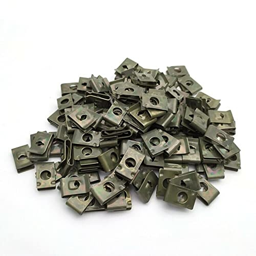 20 x Auto-U-Clips und Befestigungselemente, Metall-U-Typ-Clips für Auto-Stoßstange, Kotflügel-Verkleidung für Stoßstange, Schutzblech, Armaturenbrett, Kotflügel, Türverkleidung