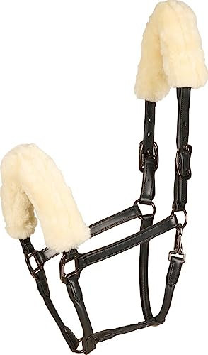 CATAGO Lederhalfter mit Lammfell schwarz, Vb