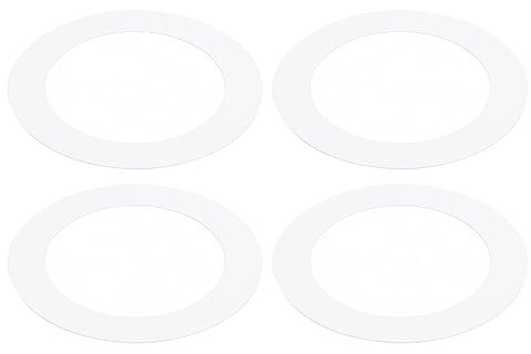 PATIKIL Laufringe für 3 Einbaulicht Blende 4Stk Laufringe Abdeckung für Decke Wandleuchten Dose Beleuchtung Bödenleuchte LED ID 3.18 AD 4.52 Matte Finish Weiß