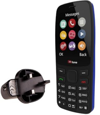 TTfone TT175 2.4inch UK Sim Free Dual Sim Basic Simple Feature Mobile Phone – Unlocked with camera Torch Media Games and Bluetooth (with Mains charger)