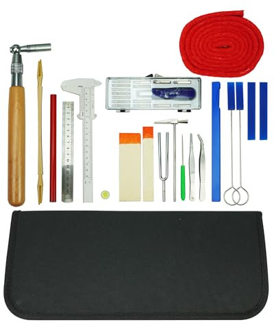 36 Pcs Professional Piano Tuning Kit, Piano Tuner Tool Set with Piano Tuning Hammer, Tuning Wrench, Wrench Fastener, Tuning Mute and Portable Case for Professionals and Beginners