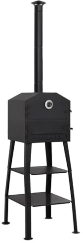 Outdoor charcoal pizza oven with 2 firebricks