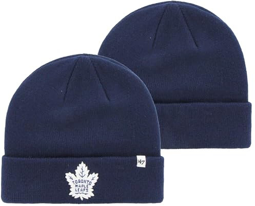 47 NHL Strickmütze für Erwachsene, unisex, Primär-Logo, Bündchen für kaltes Wetter, Einheitsgröße, Toronto Ahornblätter, Einheitsgr��e