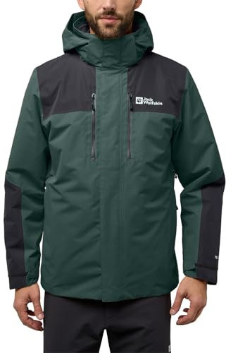 Jack Wolfskin Herren Jasper 3in1 Jkt M, Black Olive, S EU
