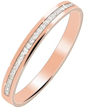 MILAKOO Edelstahl Armreif mit Strasssteinen 8mm Damen Stainless Steel Edelstahl Armschmuck für Party (Roségold)