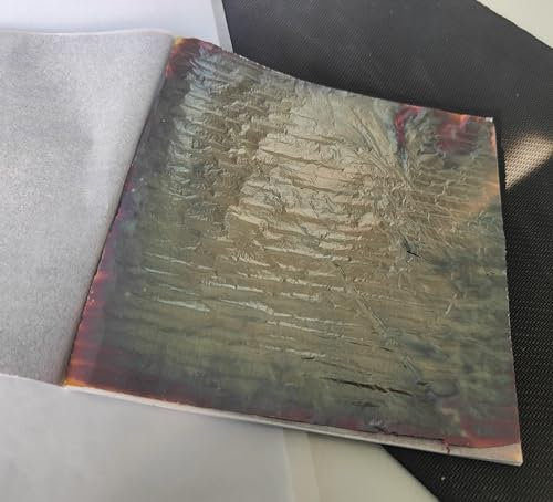 JINRUISI Buntes Blattgold mit Blattgold, 50 Blatt, Broschüre, bunt, Blattgold, Vergoldung, Handwerk, Dekoration, Kunst (Nachthimmelgrau)