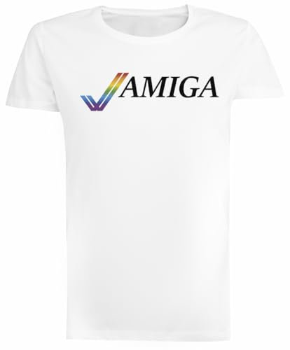 Amiga Illustrated Weißes Damen-T-Shirt Mit Kurzen Ärmeln