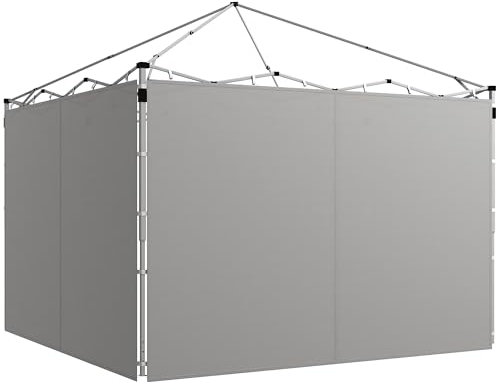 Outsunny Seitenteile für Pavillon, für 3 x 3 m oder 3 x 6 m, Pop-Up-Pavillon, 2 Packungen mit Ersatz-Seitenteilen, Grau