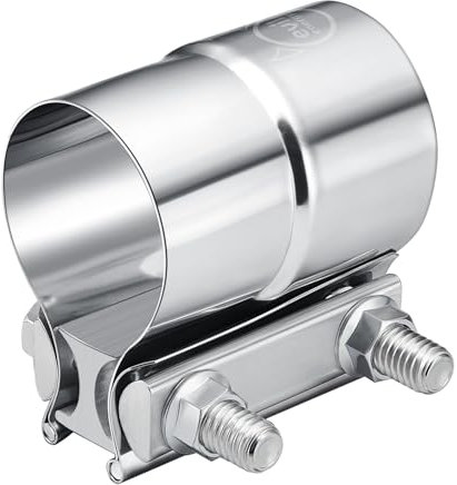 EVIL ENERGY 2.75 Inch Exhaust Clamp, Lap Joint Band Clamp Stainless Steel 2PCS