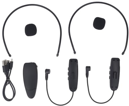 Elprico Casque Microphone sans Fil, Micro Casque sans Fil et Micro Portable 2 en 1, Système de Micro UHF Portable pour l'enseignement, Le Chant, la Parole, Les Haut-parleurs Micro, Le