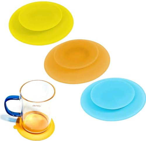 VURYAPI 3 Pezzi Ventosa per Bambini - Piatti Bambini Pappa Svezzamento Piatto - Piatta Divisa, Aspirazione, Senza Slip Adatto a Seggioloni e Tavoli