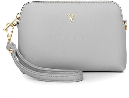 ZMDB Handtasche Damen Klein Umhängetasche Damen PU Leder Handytasche mit Handgelenkband & Verstellbar Abnehmbar Schultergurt, Schultertasche Damen Tasche Reißverschluss Crossbody Bag