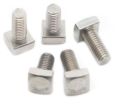 Manoud 10 pz 304 Viti a Testa Quadrata in Acciaio Inox Bulloni M5 M6 M8(10mm,M6 10pcs)