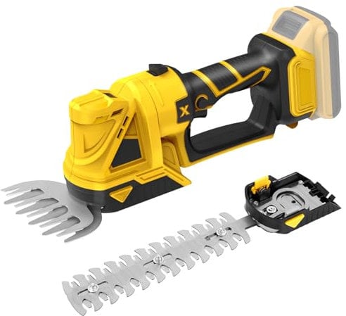 Cesoie da giardino a batteria compatibili con Dewalt 20V batteria, 2 in 1 Forbici per erba e Arbusti a Batteria, Tagliasiepi elettrico Per Tagliare Siepi e Prati (senza batteria né caricatore)