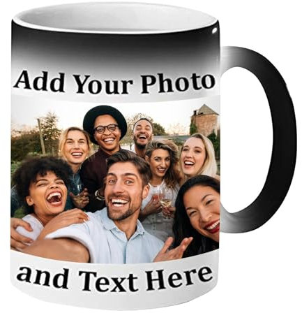 Splrit-MAN Personalised Mug Any Photo Image Text Logo Design White 11oz Large Coffee Cup for Birthdays Mothers Fathers Day Mum Dad Family Retirement Work Gifts