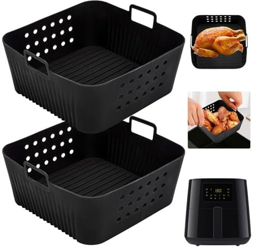 Moule Silicone Air Fryer Accessoires, Moule Air Fryer pour Philip XL 6,2 L, Cecotec 6 L, Moule Accessoires Airfryer pour COSORI 5,5 L/4,7 L, Plat Silicone Air Fryer