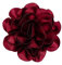 NIHENHAO Broche élégante et pratique en forme de fleur en tissu accrocheur - Broche en forme de fleur en tissu délicat - Rouge vin