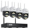 ZOSI 3MP Überwachungskamera Set WLAN Aussen, 4X Pan/Tilt IP Dome Kamera 355°/140° Schwenkbar, 2-Wege-Audio, Personenerkennung, Spotlight Alarm, ohne Festplatte