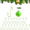 SALGIA 100 Stück Weihnachtsbaumschmuck Schnellaufhänger, Christbaumkugeln Aufhänger, Weihnachtsbaumschmuck Haken, für Weihnachtskugeln, Weihnachtsdekorationen（Grün）
