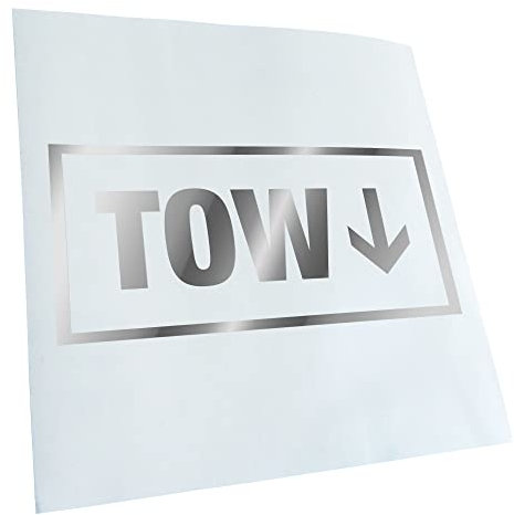 Kiwistar - Autoaufkleber - Chrom - 20x5cm Tow Aufkleber für Auto, Laptop, Fahrrad, LKW, Motorrad JDM Decal Racing