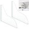 Deilonie 2Pcs Bath Splash Guard, Shower Splash Guard, Self Adhesive Bathtub Corner Splash Guard, Bath Corner Water Splash Guard, Tub Splash Guard to Keep Water in Shower