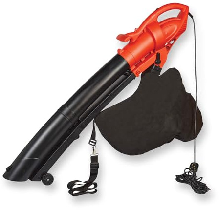 Coopers of Stortford - 3200W Electric Leaf Blower Vacuum and Mulcher - 3 in 1 Garden Tool with 35L Collection Bag, 10m Cable and 168mph Wind Speed