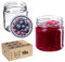 KADAX Lot de 10 petits pots de conserves de 200 ml fi66 mm mini pots à miel et épices, bocaux hermétiques, bocaux à conserves, bocaux ronds (fruits d'été)