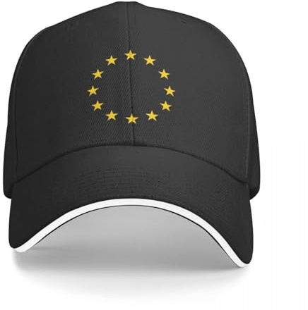 OOAXBEED Basecap Baseball Cap EU Europa Europäische Union Europäische Flagge EU Sterne Cap Baseball Cap lustige Mütze Hut Mann Luxus Herren Caps Damen