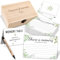 100Pcs Share a Memory Card Sets, Funeral Memorial Cards Wooden Memory Keepsake Box Funeral Pen Share for Celebration of Life Anniversary Memorial Graduation Game Alternative to A Book of Condolence