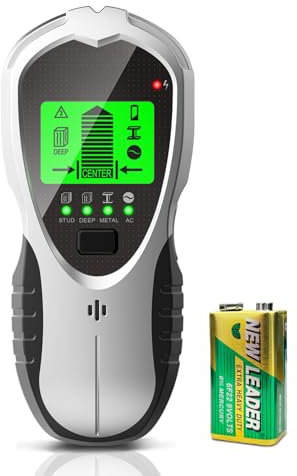 Lorrtta 4 in 1 Stud Finder Wall Scanner, Electronic Wall Finder Stud Detector Beam Joist Finder with LCD Display & Audio Alarm, Stud Sensor Beam Detector for AC Wire Wood Metal Studs Cable Detection