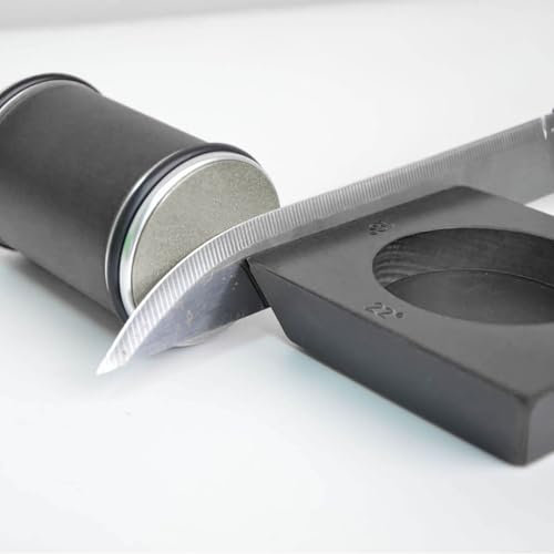 Casa e Cucina Set di Quattro affilacoltelli a rulli e affilacoltelli a rulli in Ceramica Adatti a Qualsiasi durezza dell'Acciaio. L'affilacoltelli a rulli angolati è Perfetto per (Black, 8.4X5.5CM)