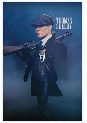 Thomas Shelby Poster auf Leinwand, Schlafzimmer, Dekoration, Landschaft, Büro, Raumdekoration, Geschenk, 30 x 45 cm