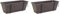Kit Balcón Jardinera Venezia RA 50cm Antracita (Paquete de 2)