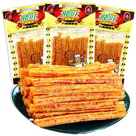 BaiLiSnacky Bâtonnets Latiao16g*10Pcs – Snack Authentique Chinois Végétarien Épicé & Savoureux Nourriture De Rue Chinoise Végétarien Snack Authentique Chinois