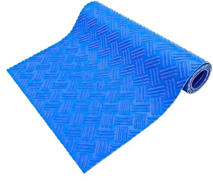Pool Ladder Mat for Ground Pools | Swimming Pool Step Anti-slip Mat | PVC Pool Mats | Pools Stairs Safety Pad for Swimming P-ool (Blue wavy pattern 90 * 23cm)