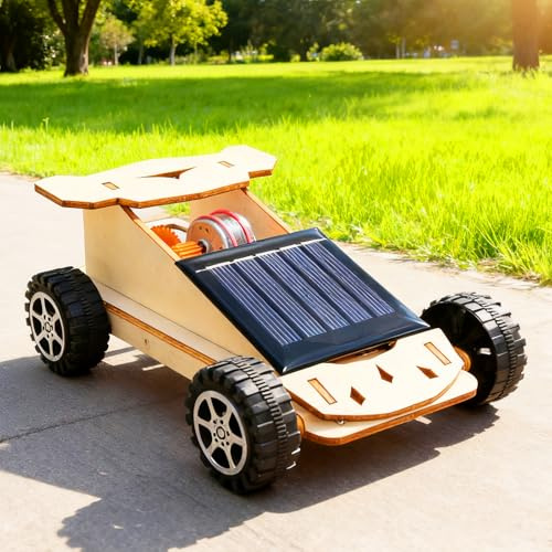 Kit De Construction Solaire Bois 3D pour Enfants 7-14 Ans – Voiture DIY, Modèle Scientifique Éducatif, Jeu STEM, Cadeau Garçon Fille Noël Anniversaire